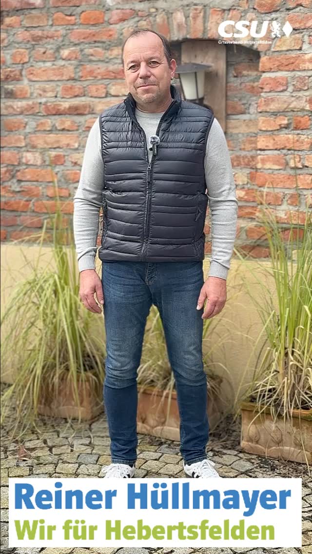 Reiner Hüllmayer, Hebertsfelden
52, Jahre, Sägewerksmeister, verheiratet, 2 Kinder, 
Mitglied der Kirchenverwaltung Hebertsfelden, SC Gollerbach, SV Hebertsfelden, 
Schimmelschützen Schildmannsberg, Freiwillige Feuerwehr Hebertsfelden

#wirfürhebertsfelden
#PolitikZumAnfassen #csu #hebertsfelden #näherammenschen