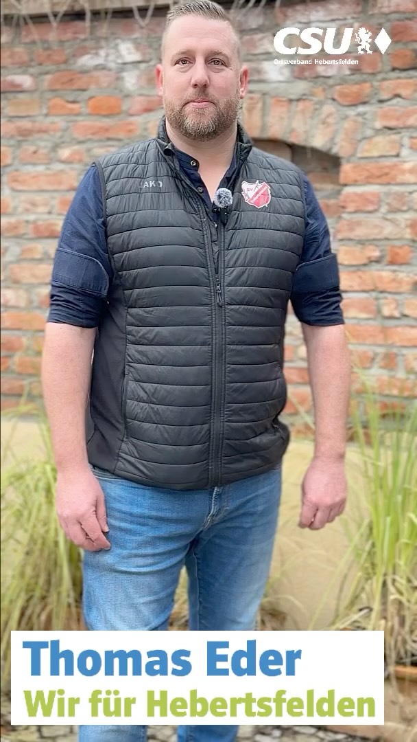 Thomas Eder, Linden
38 Jahre, Teamleiter, verheiratet, 3 Kinder
Mitglied im SV Hebertsfelden, Trachtenverein Lindenthaler, 
Vorstand FC Bayern Fanclub Hebertsfelden/Linden
Hobbys: Ausflüge mit der Familie, Fußball, Tennis, Reisen

#wirfürhebertsfelden
#PolitikZumAnfassen #csu #hebertsfelden #näherammenschen