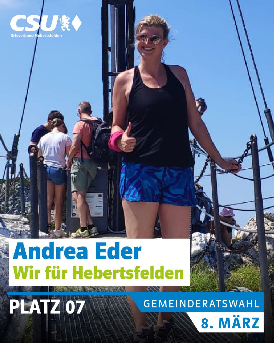 Andrea Eder, Linden
38 Jahre, Buchhalterin, verheiratet, 3 Kinder
Mitglied im SV Hebertsfelden, Elternbeirat Grundschule Hebertsfelden
Hobbys: Fußball-Mama, Tennis-Mama, Garde-Mama,
Lesen, Wandern

#wirfürhebertsfelden
#PolitikZumAnfassen #csu #hebertsfelden #näherammenschen
