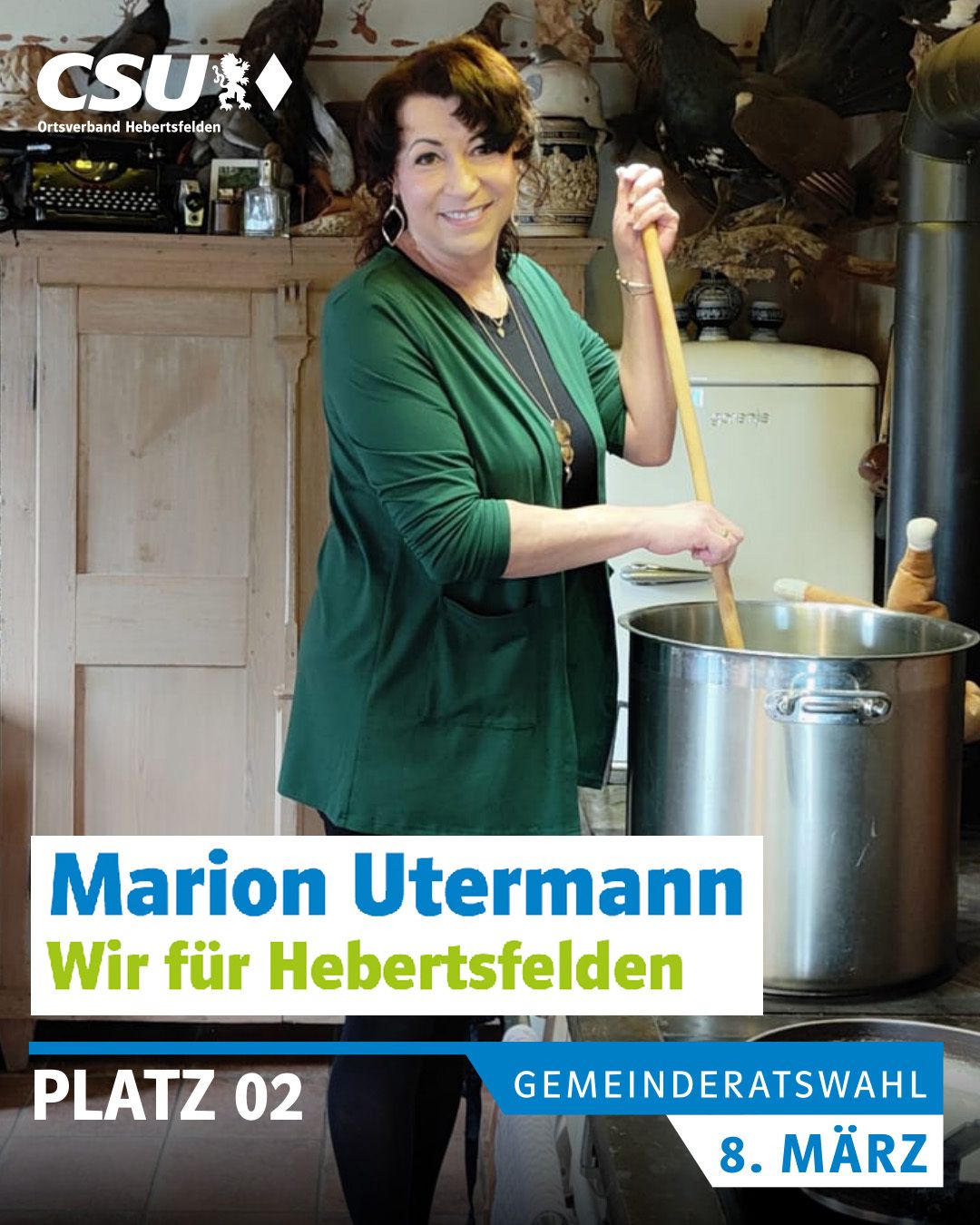 Marion Utermann, Hebertsfelden
48 Jahre, Bankkauffrau, verheiratet,2 Kinder, Gemeinderat seit 2020,
Vorstandsmitglied im Werbeinteressenring Eggenfelden e.V., SC Gollerbach 
SV Hebertsfelden, CSU Hebertsfelden

#wirfürhebertsfelden
#PolitikZumAnfassen #csu #hebertsfelden #näherammenschen