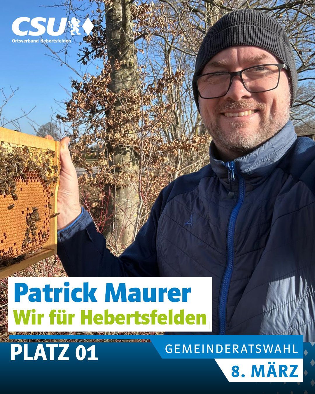 Patrick Maurer, Linden
49 Jahre, Steuerberater, verheiratet, 3 Kinder, 2. Bürgermeister, Gemeinderat seit 2014
Mitglied im SV Hebertsfelden, Freiwillige Feuerwehr Linden, 
Trachtenverein Lindenthaler, Obst- und Gartenbauverein, CSU Hebertsfelden 
Hobbys: Fußball, Imkern, Angeln

#wirfürhebertsfelden
#PolitikZumAnfassen #csu #hebertsfelden #näherammenschen
